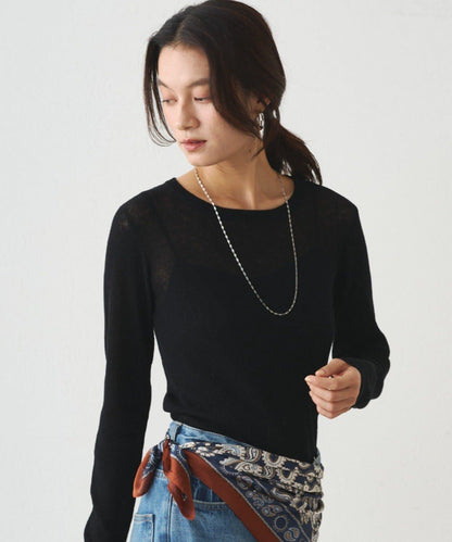 透視針織套頭衫