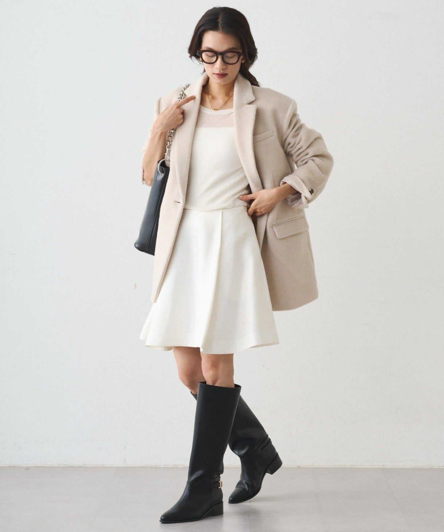 透視針織套頭衫