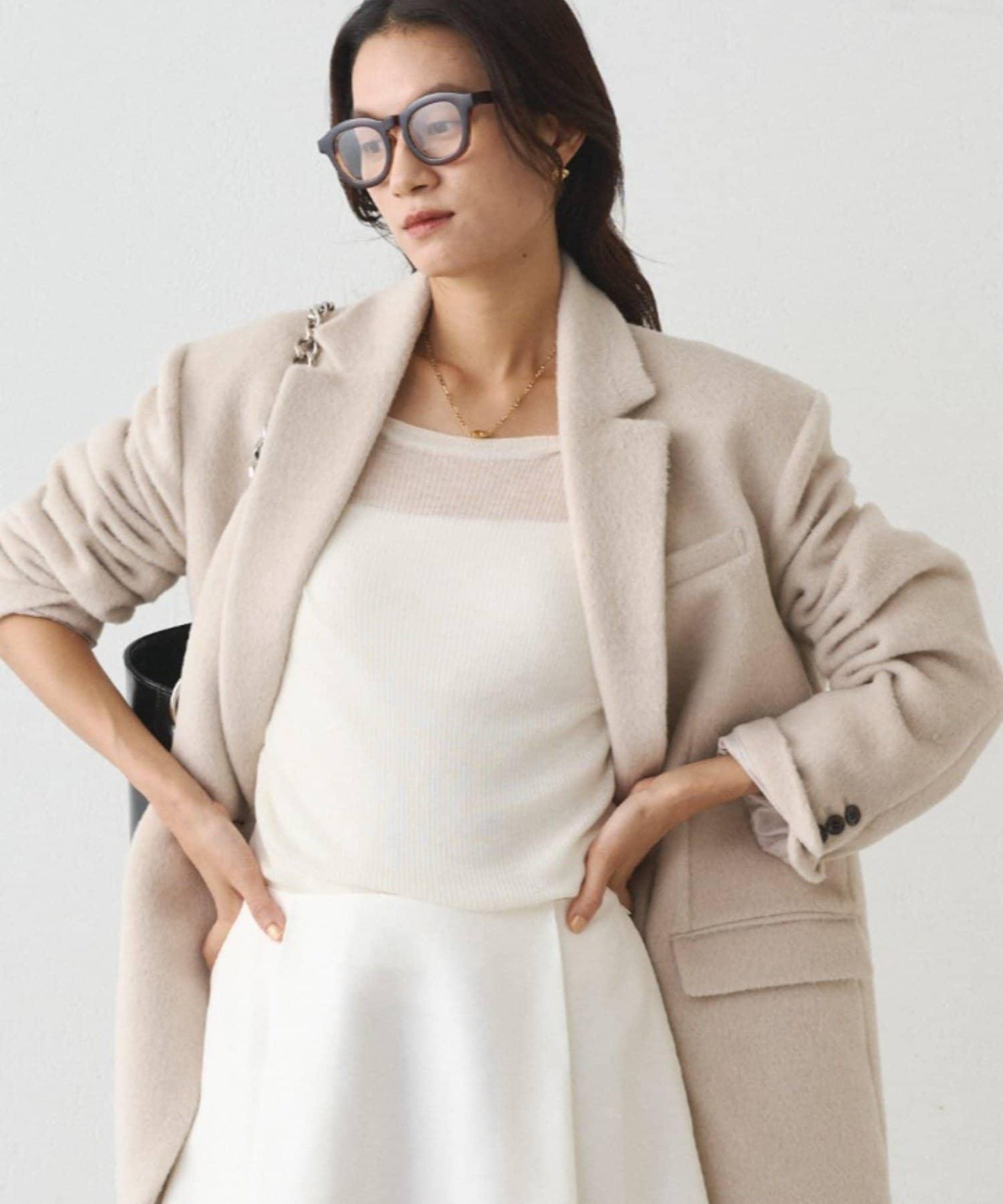 透視針織套頭衫