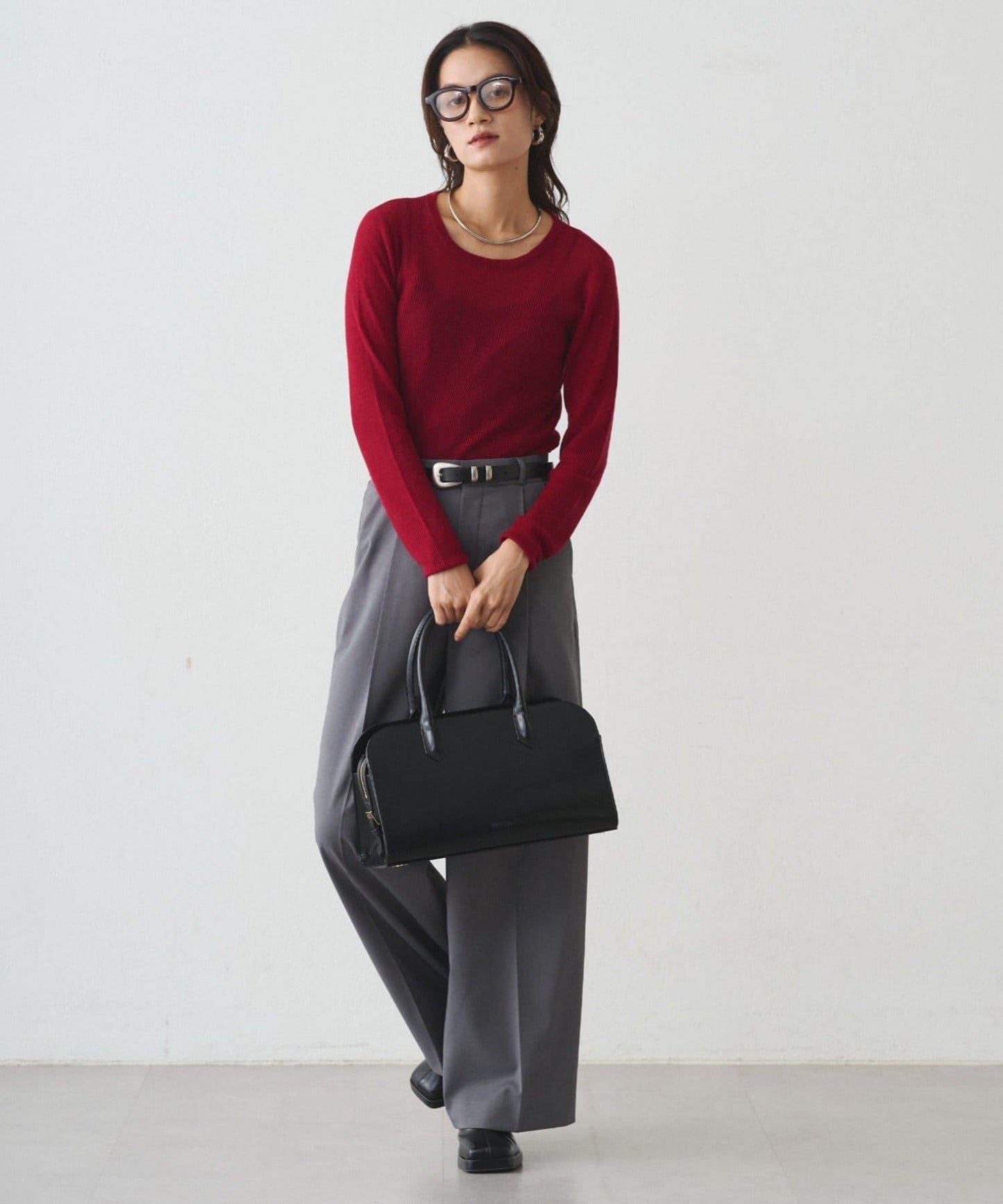 透視針織套頭衫