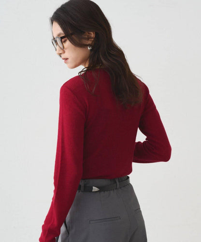 透視針織套頭衫