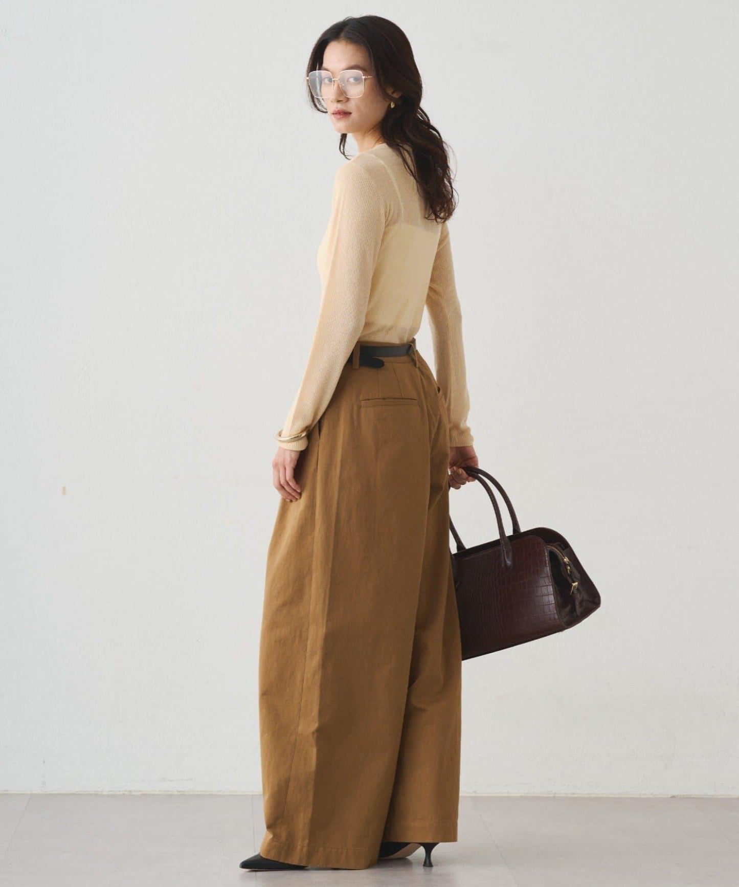 透視針織套頭衫