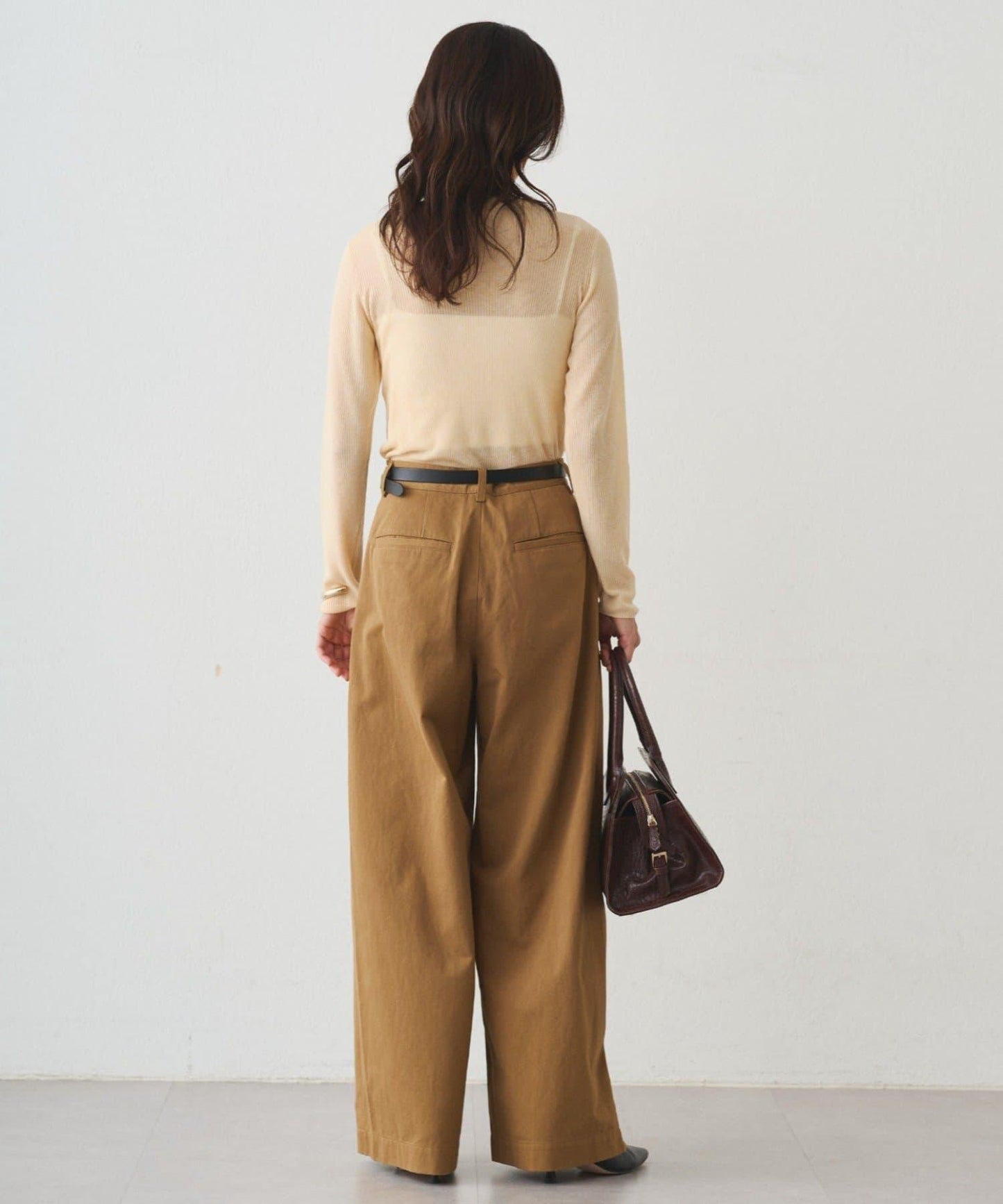 透視針織套頭衫