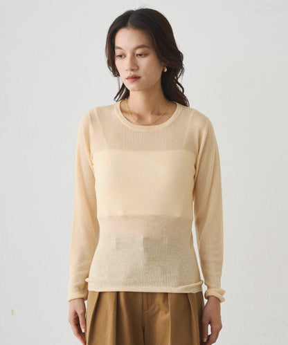 透視針織套頭衫