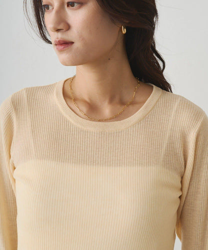 透視針織套頭衫