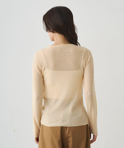 透視針織套頭衫