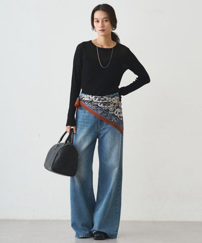 透視針織套頭衫