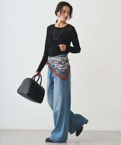 透視針織套頭衫