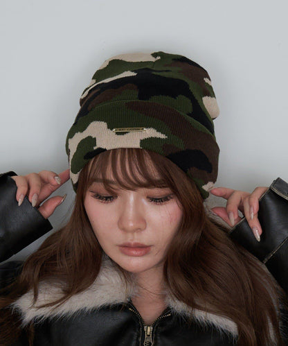 迷彩針織帽