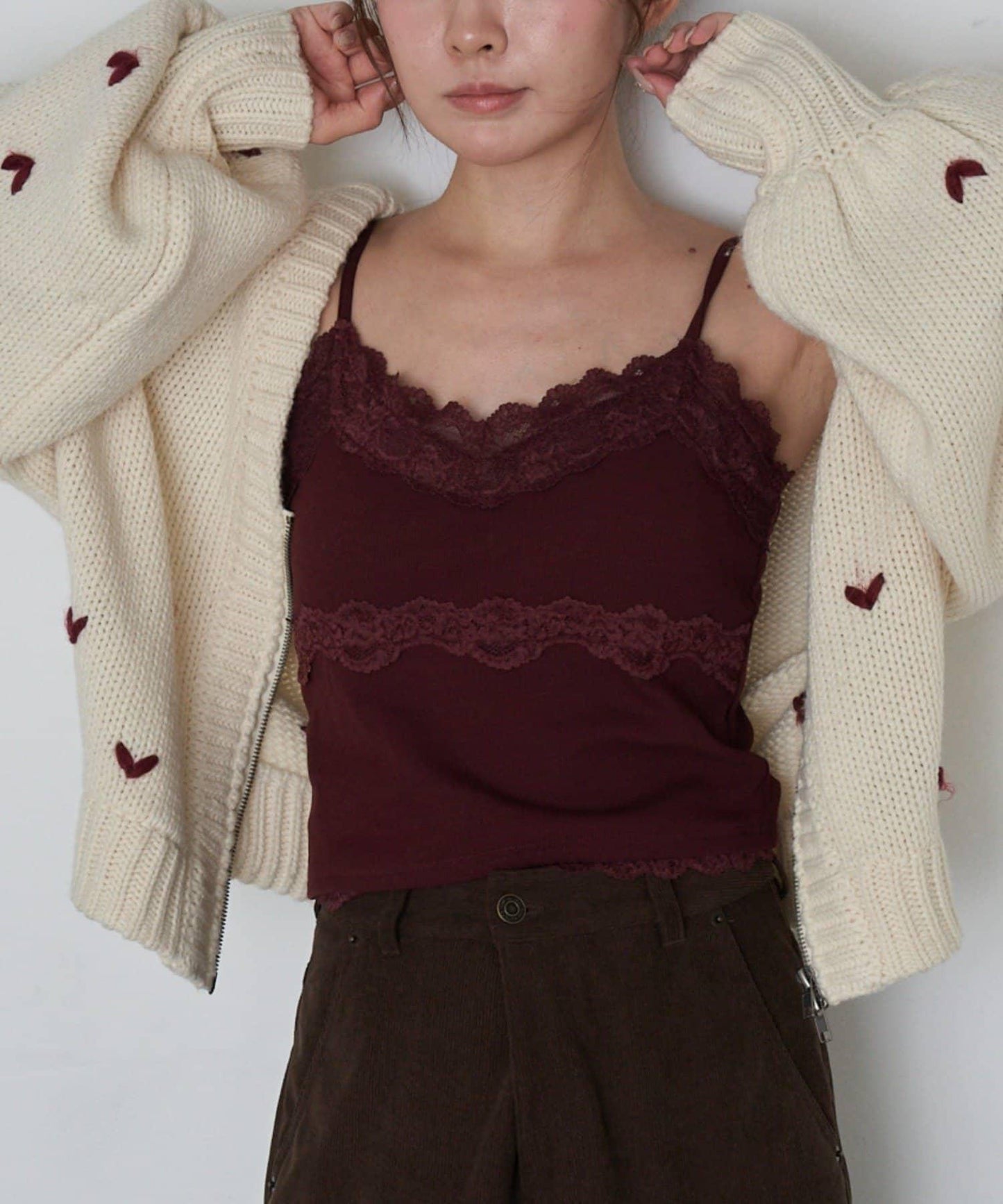 帶胸墊蕾絲吊帶背心