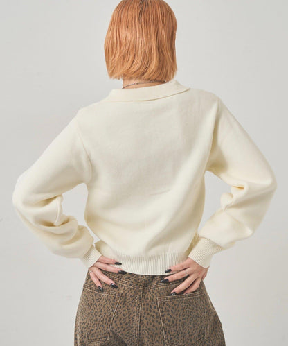 【EC限定色可選】帶領針織開衫