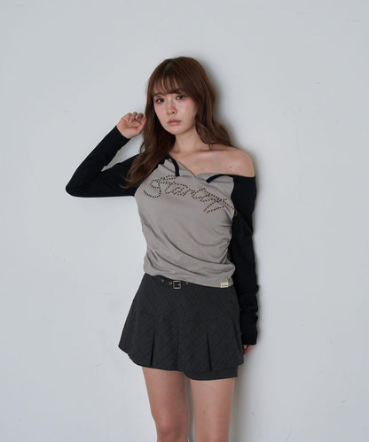 開領插肩袖T恤
