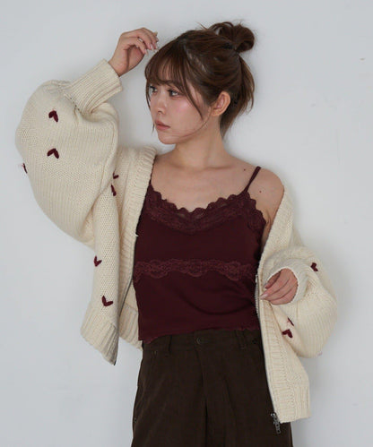 帶胸墊蕾絲吊帶背心