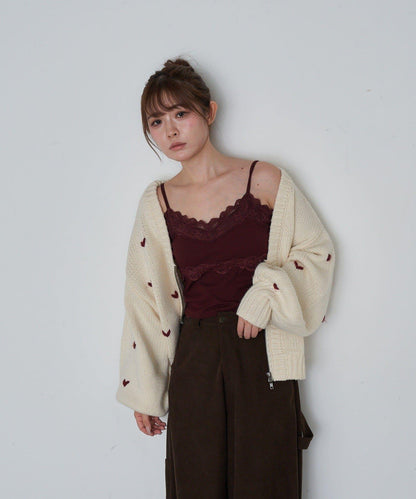 帶胸墊蕾絲吊帶背心