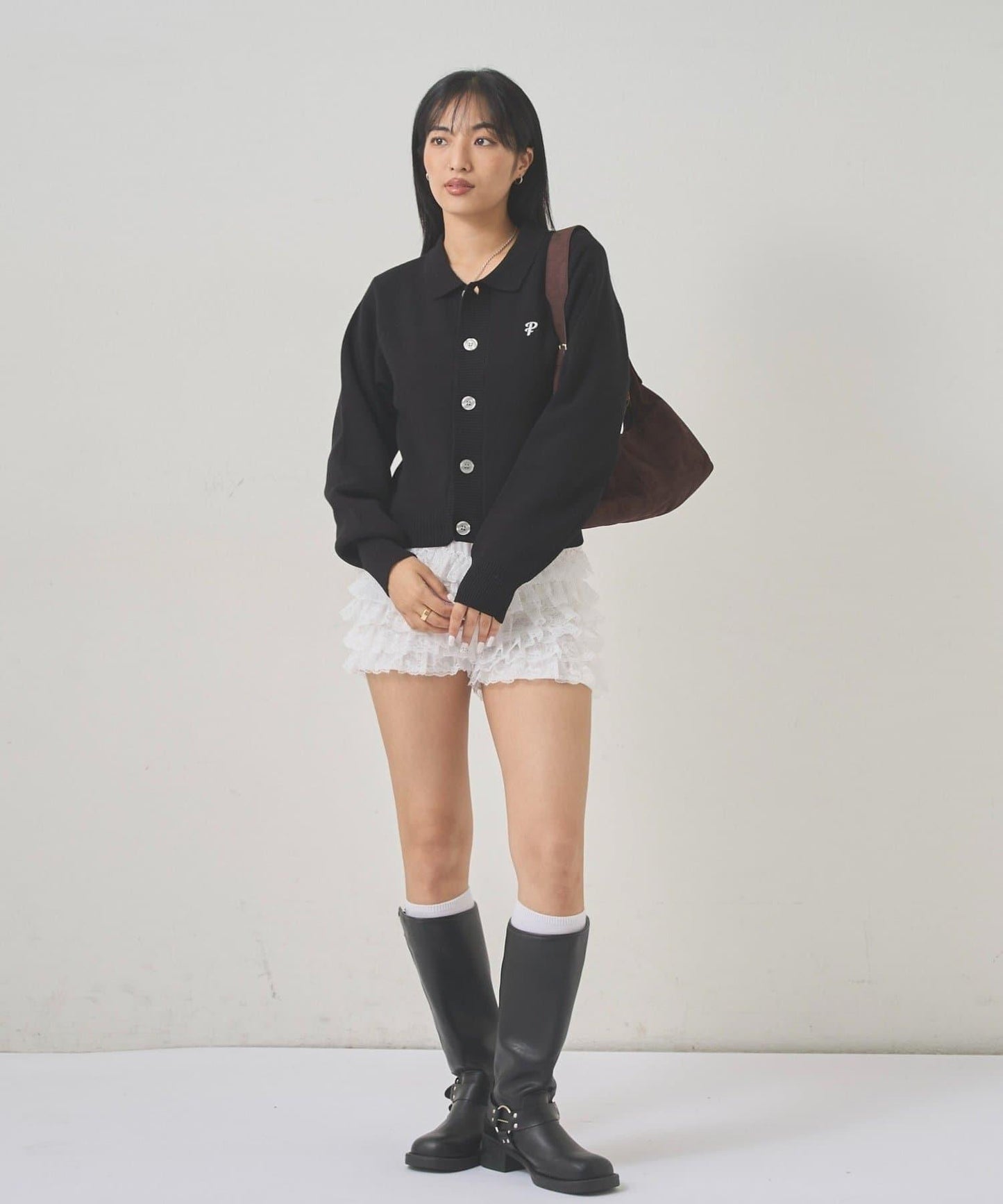 【EC限定色可選】帶領針織開衫