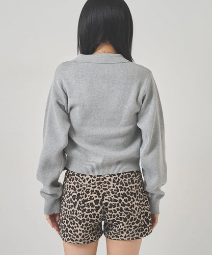 【EC限定色可選】帶領針織開衫