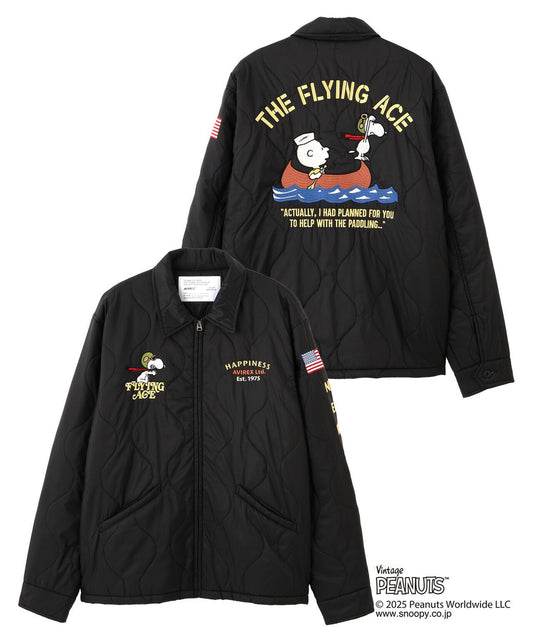《AVIREX × 《PEANUTS》絎縫夾克 “FLYING ACE”
