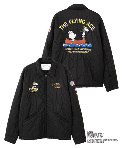 《AVIREX × 《PEANUTS》絎縫夾克 “FLYING ACE”