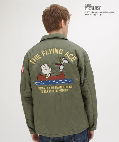 《AVIREX × 《PEANUTS》絎縫夾克 “FLYING ACE”