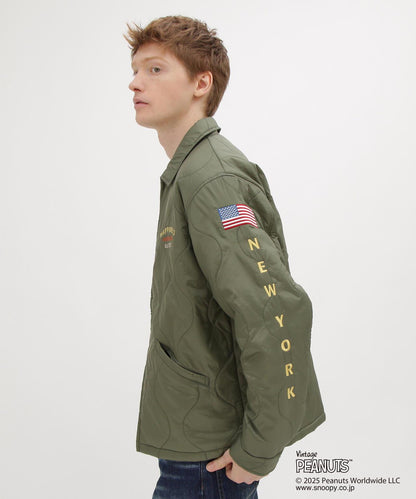 《AVIREX × 《PEANUTS》絎縫夾克 “FLYING ACE”