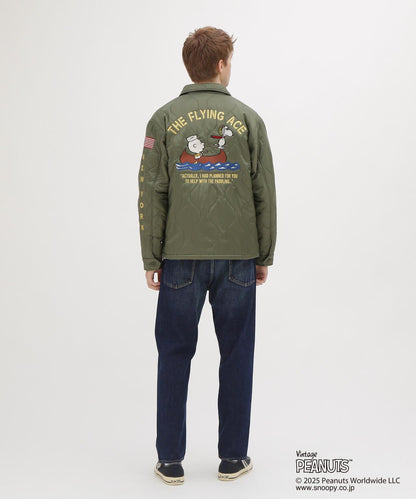 《AVIREX × 《PEANUTS》絎縫夾克 “FLYING ACE”