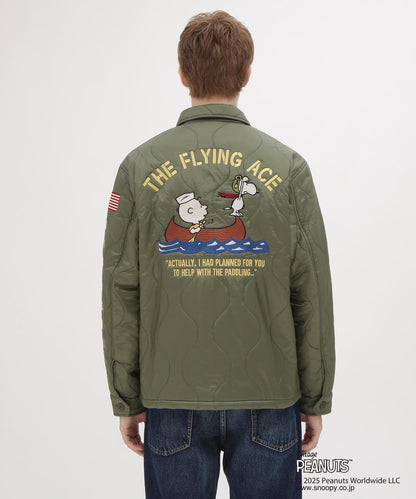 《AVIREX × 《PEANUTS》絎縫夾克 “FLYING ACE”