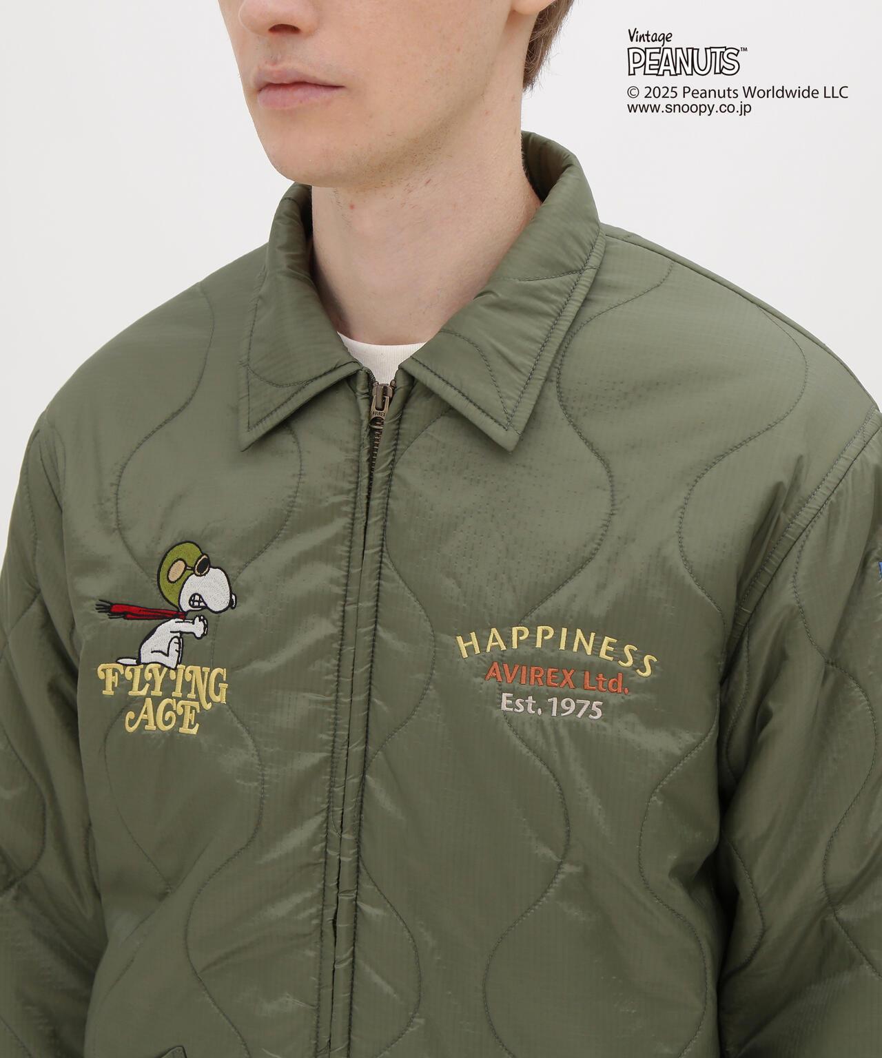 《AVIREX × 《PEANUTS》絎縫夾克 “FLYING ACE”