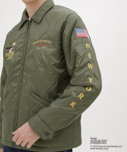 《AVIREX × 《PEANUTS》絎縫夾克 “FLYING ACE”