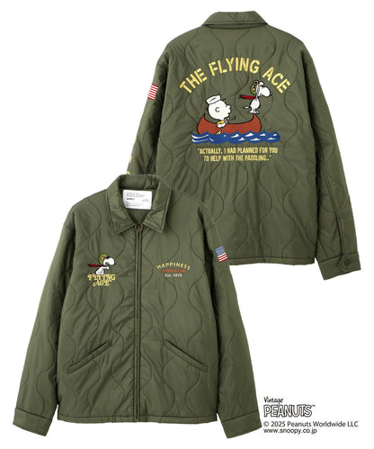 《AVIREX × 《PEANUTS》絎縫夾克 “FLYING ACE”