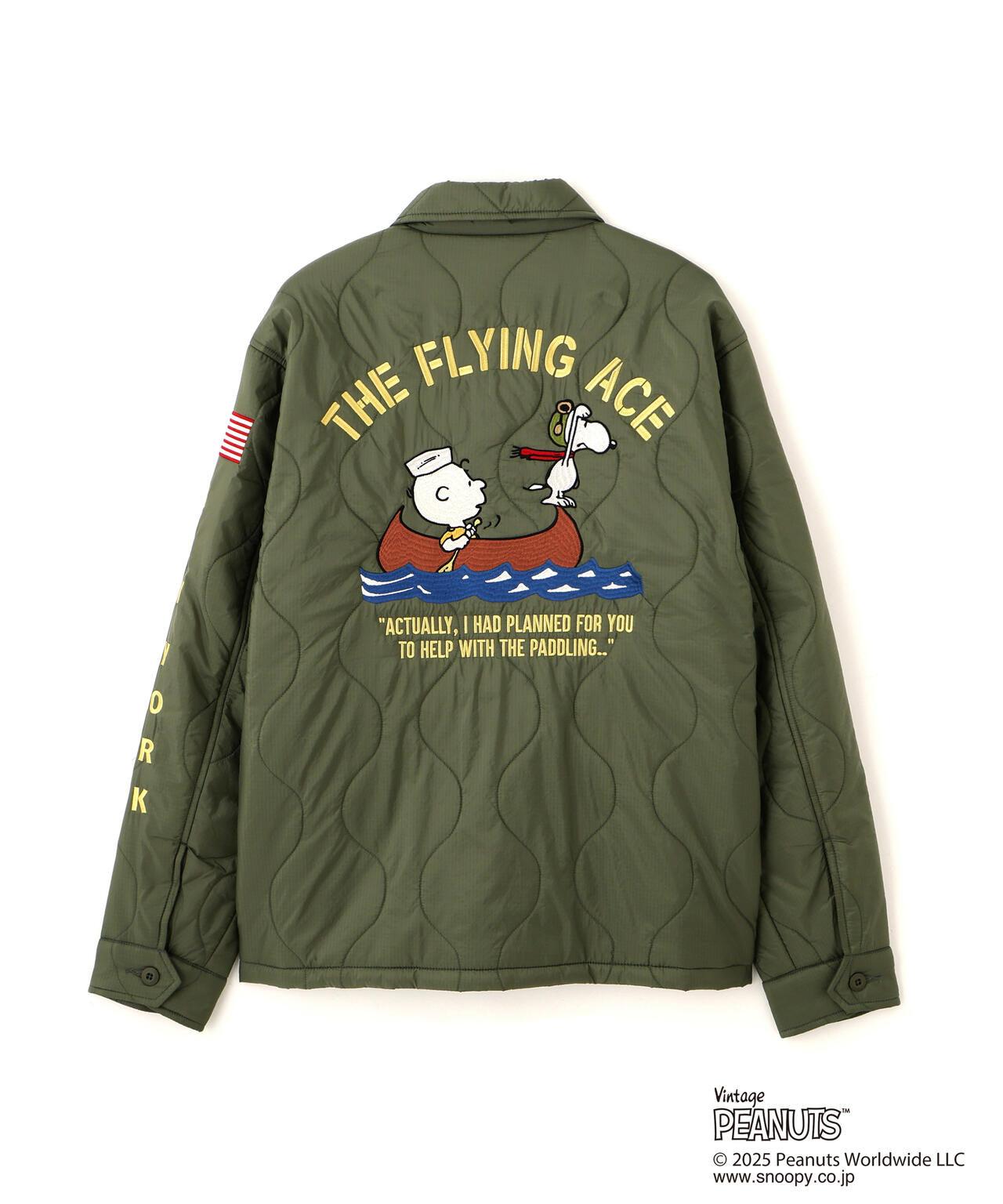 《AVIREX × 《PEANUTS》絎縫夾克 “FLYING ACE”