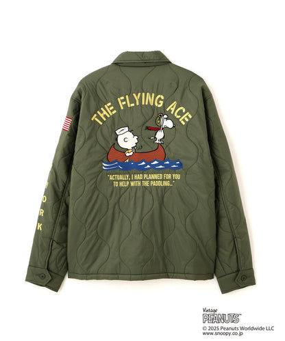 《AVIREX × 《PEANUTS》絎縫夾克 “FLYING ACE”