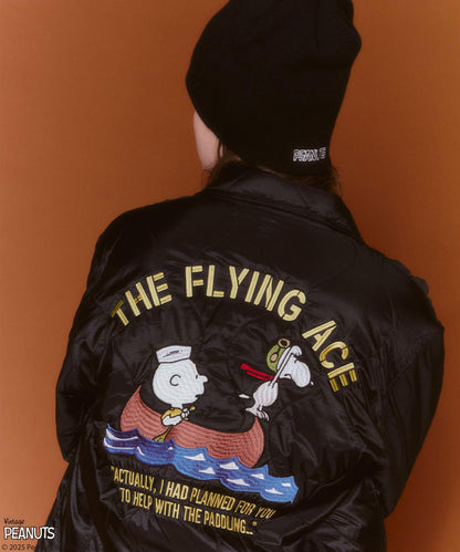 《AVIREX × 《PEANUTS》絎縫夾克 “FLYING ACE”