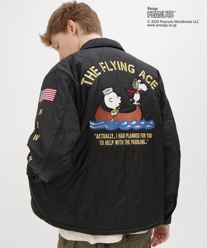 《AVIREX × 《PEANUTS》絎縫夾克 “FLYING ACE”