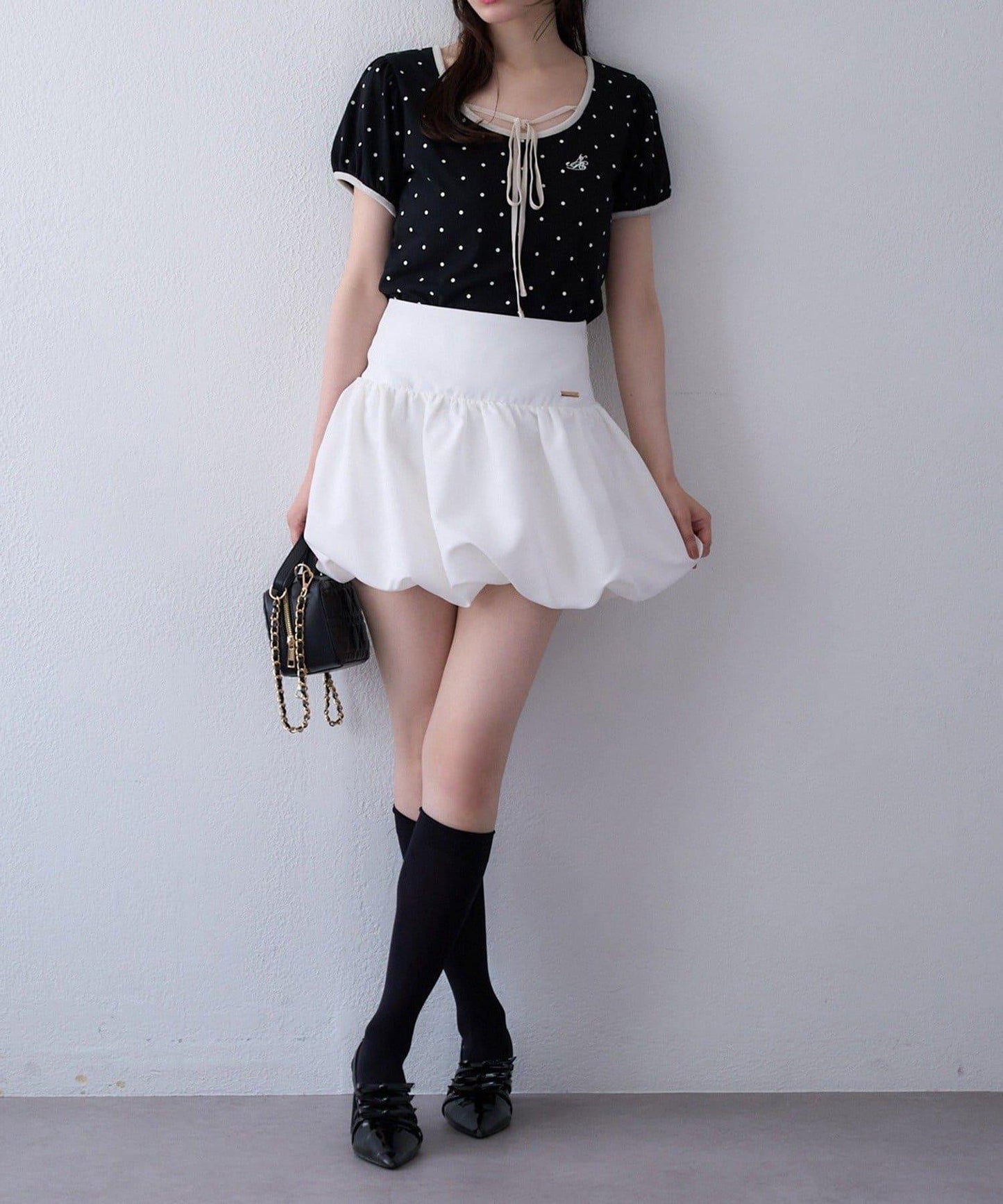 【one after another】泡泡袖迷你裙