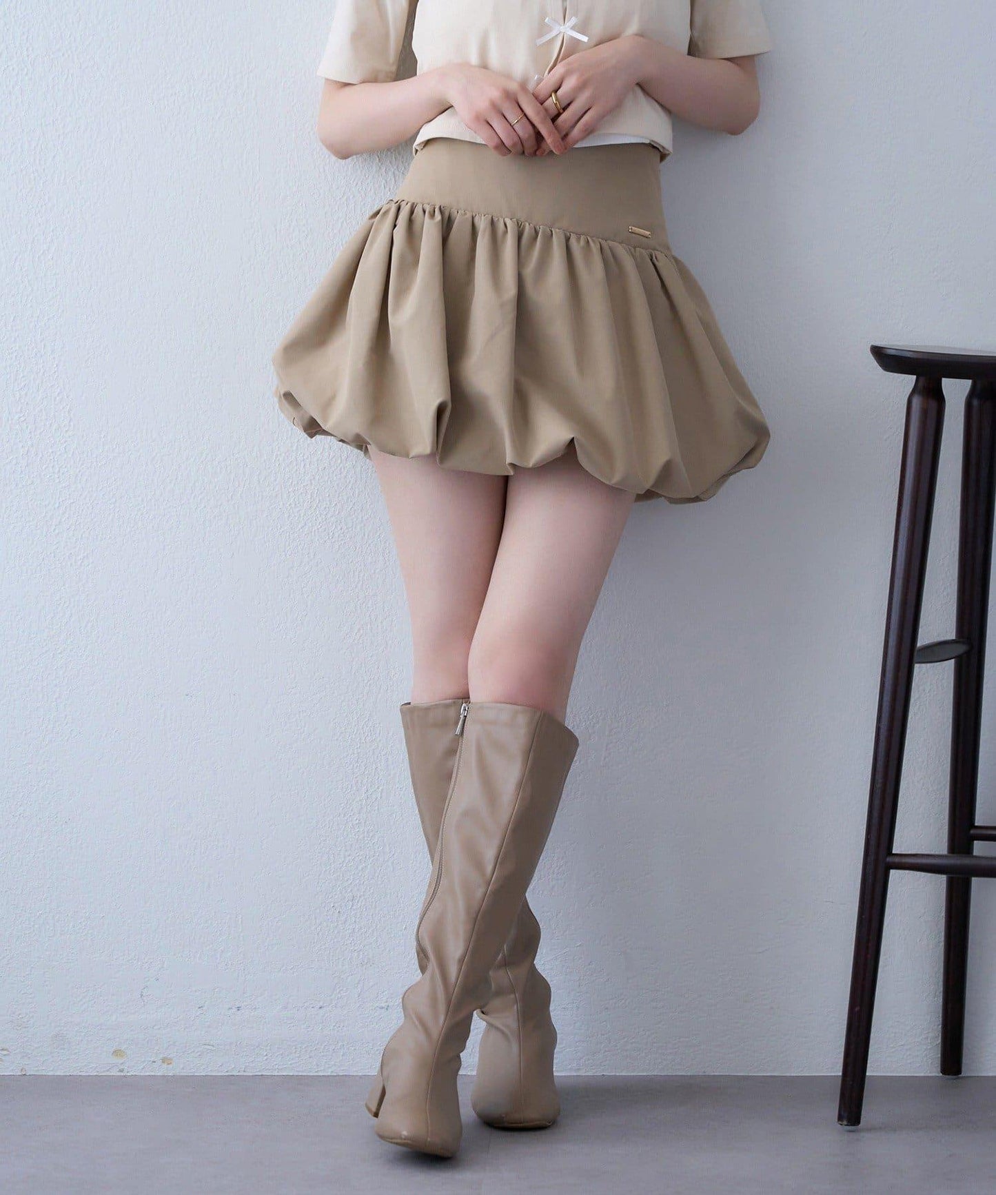 【one after another】泡泡袖迷你裙