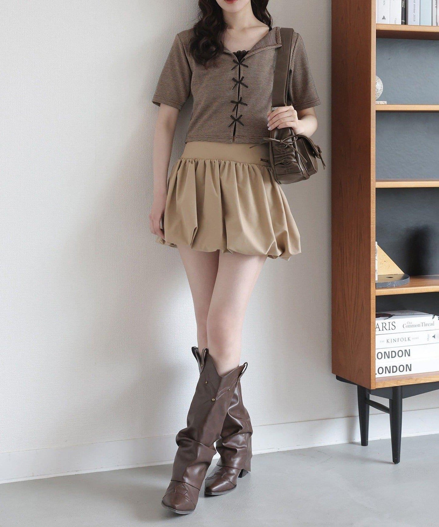 【one after another】泡泡袖迷你裙