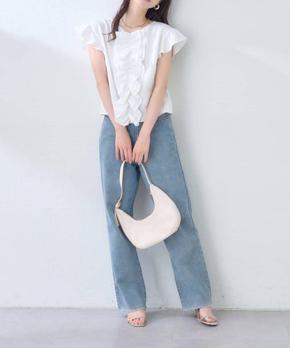 【natural couture】前飾荷葉邊襯衫