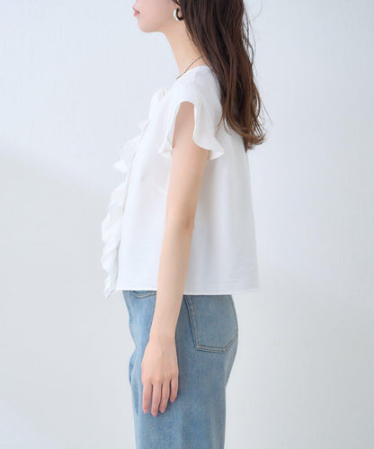 【natural couture】前飾荷葉邊襯衫