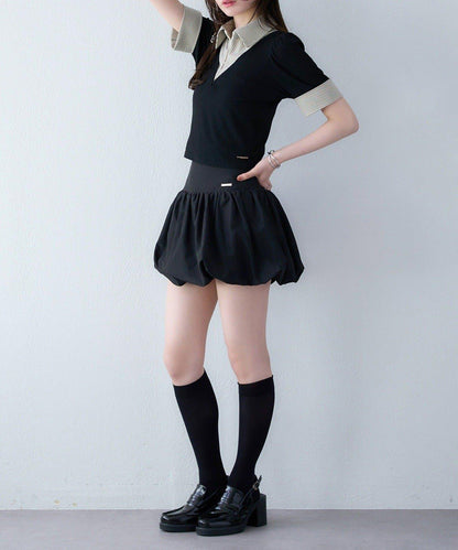 【one after another】泡泡袖迷你裙