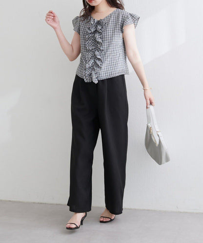 【natural couture】前飾荷葉邊襯衫