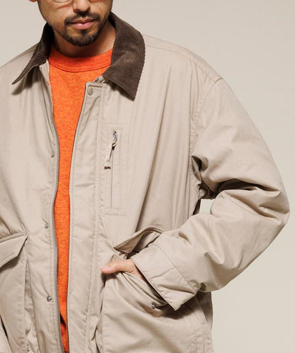 燈芯絨拼接棉尼龍夾克