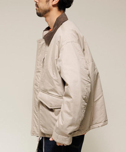 燈芯絨拼接棉尼龍夾克