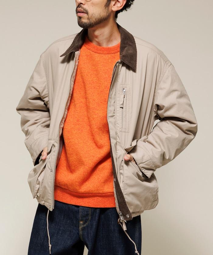 燈芯絨拼接棉尼龍夾克