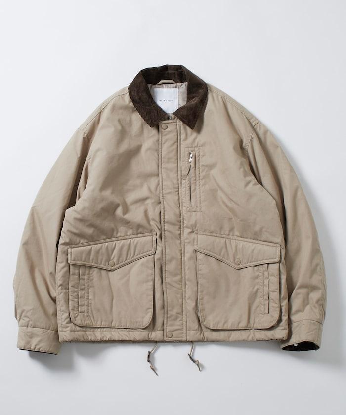 燈芯絨拼接棉尼龍夾克