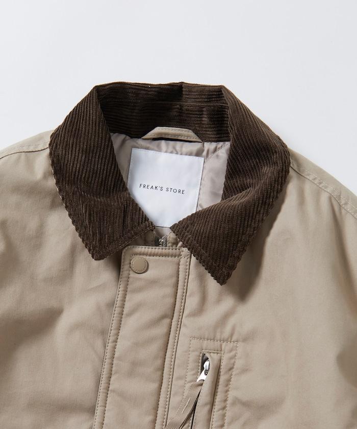 燈芯絨拼接棉尼龍夾克