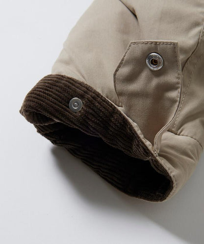 燈芯絨拼接棉尼龍夾克