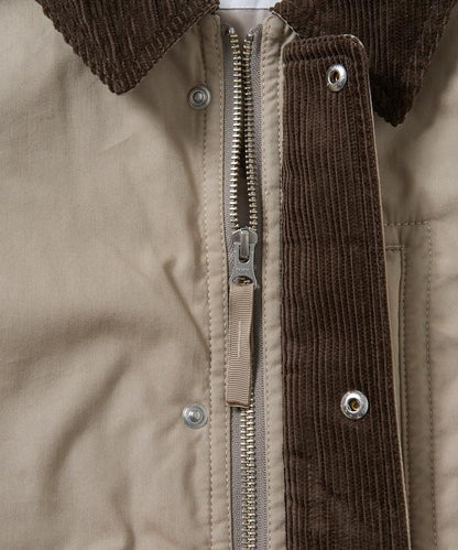 燈芯絨拼接棉尼龍夾克