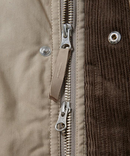 燈芯絨拼接棉尼龍夾克