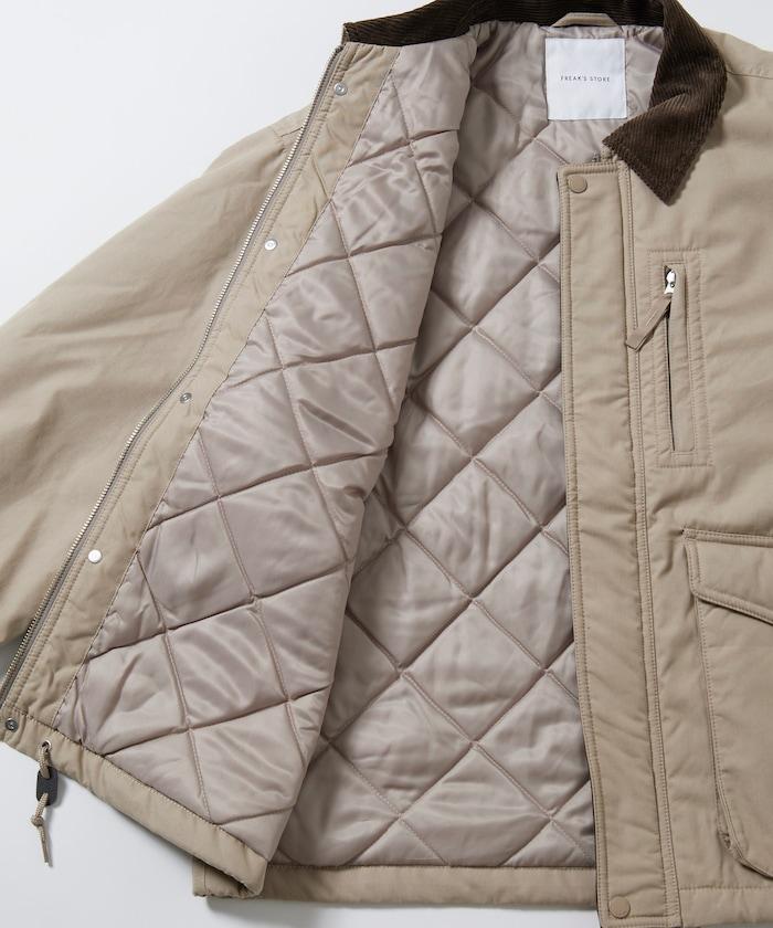 燈芯絨拼接棉尼龍夾克