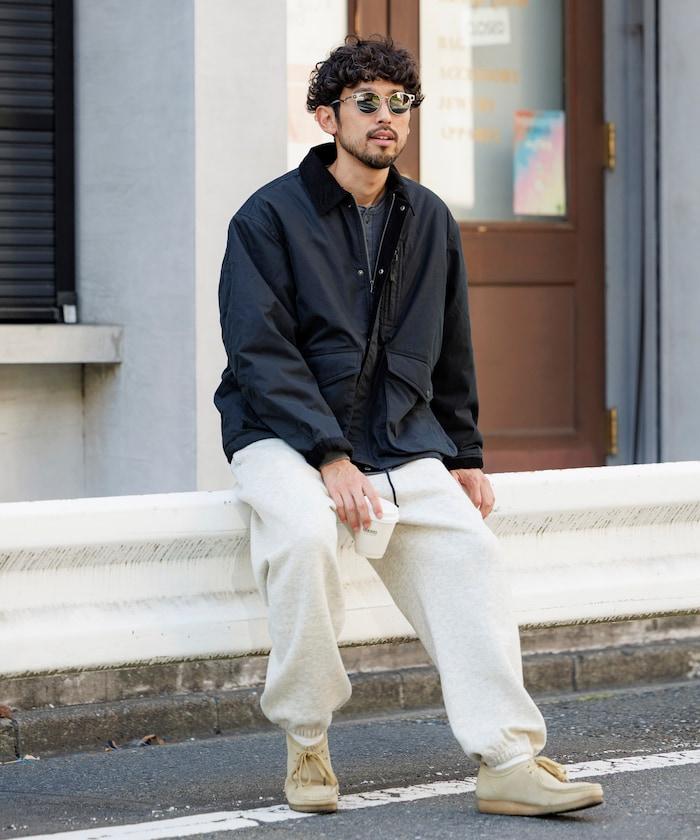 燈芯絨拼接棉尼龍夾克